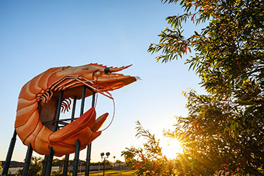 Big Prawn with tree to the side