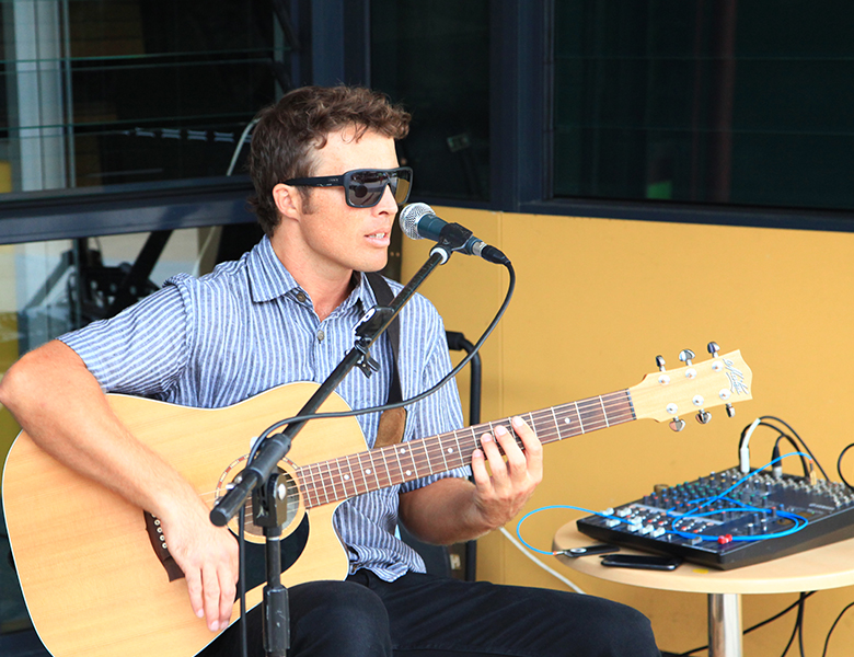 Ben Purnell performing at the Lennox Community Centre