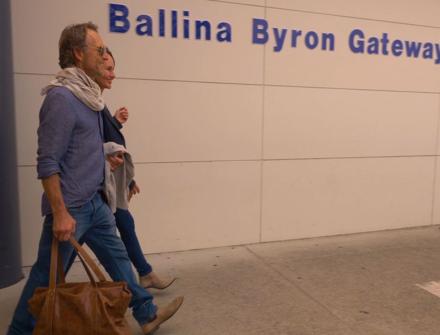 Couple arriving at Ballina Airport
