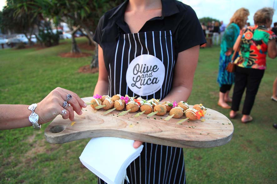 Catering company serving canapes