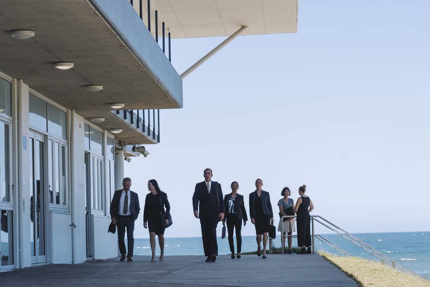 Delegates walking outside Ballina Surf Club