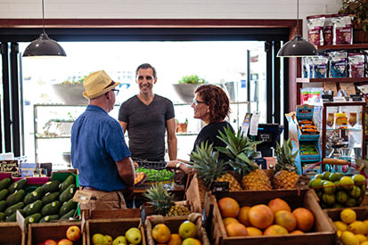 Couple shopping at Nourish Health Food Store