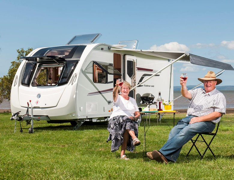 Fred Wright and his wife from Caravan and Motorhome On Tour