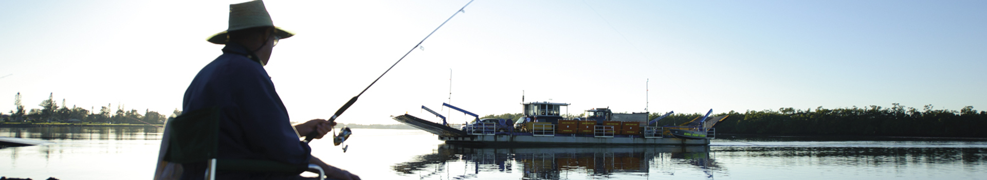 Fisherman near South Ballina Ferry