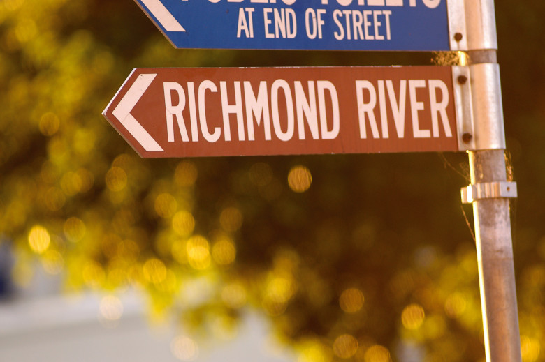 Richmond River Sign in Ballina