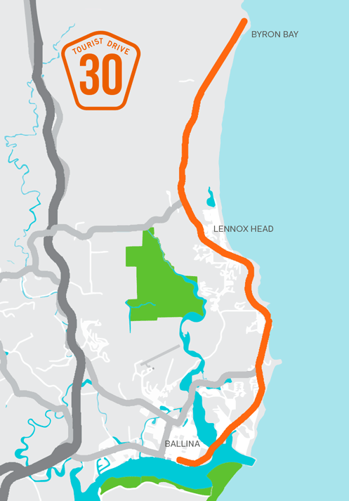 Tourist Drive 30 map diagram