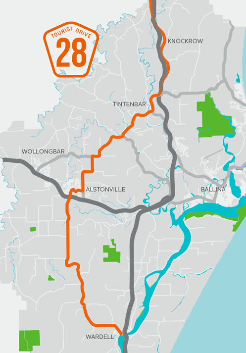 Tourist Drive 28 map diagram