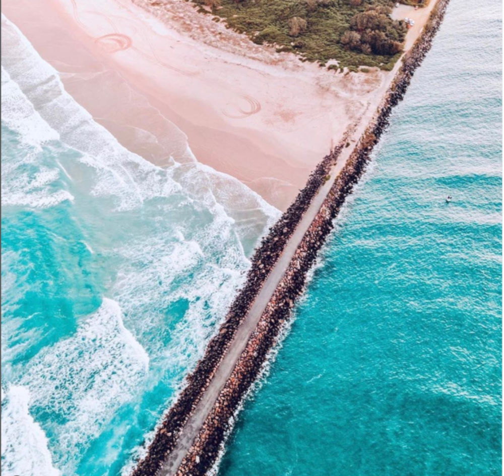 South Ballina Breakwall and beach