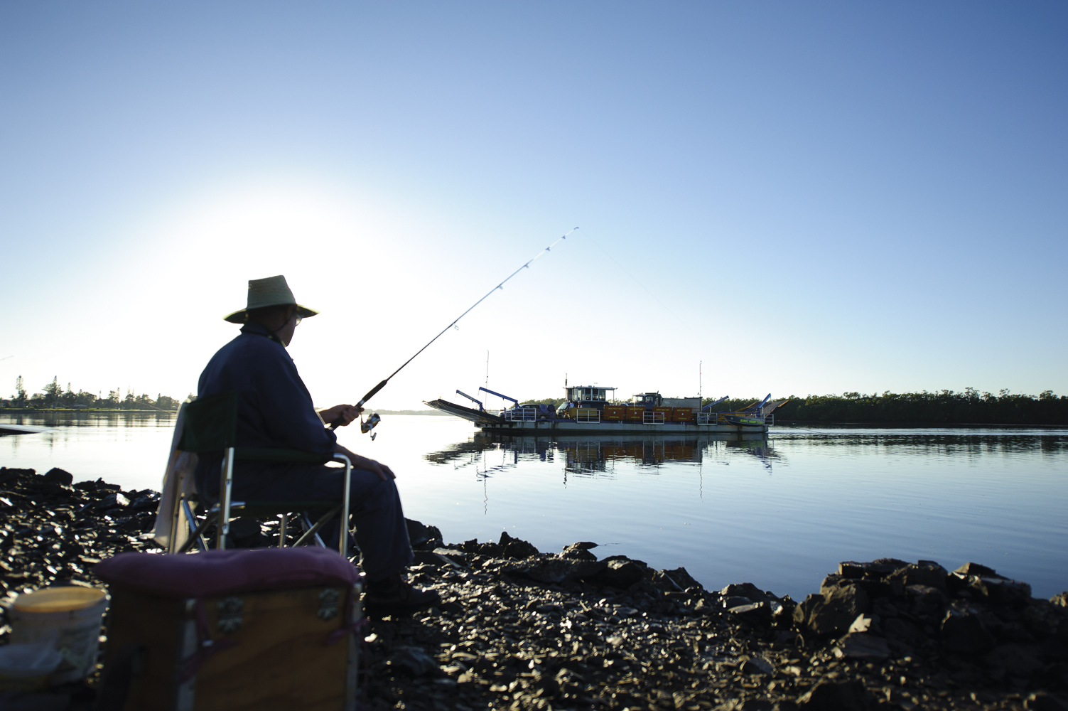 Fishing near Burns Point Ferry Ballina