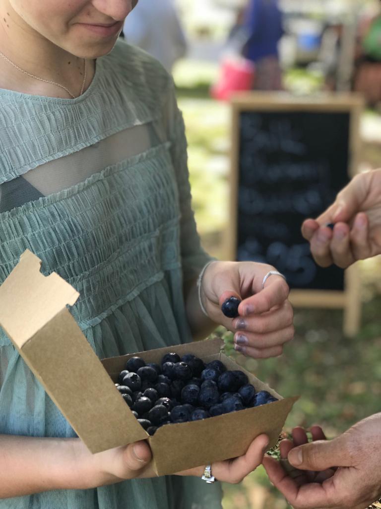 Lady with berries