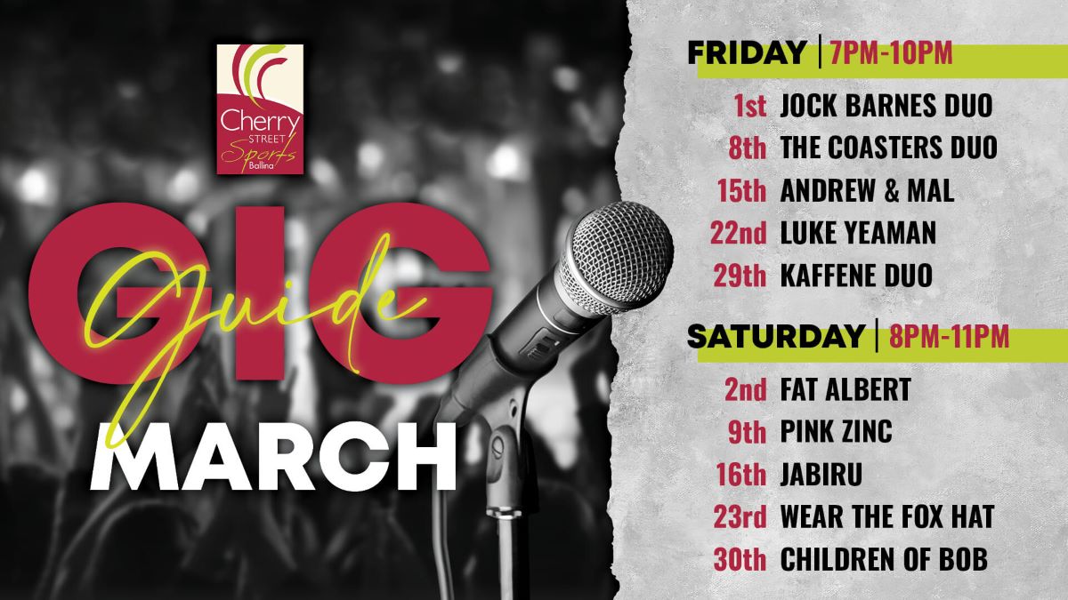 March Gig Guide Webtile Cherry St