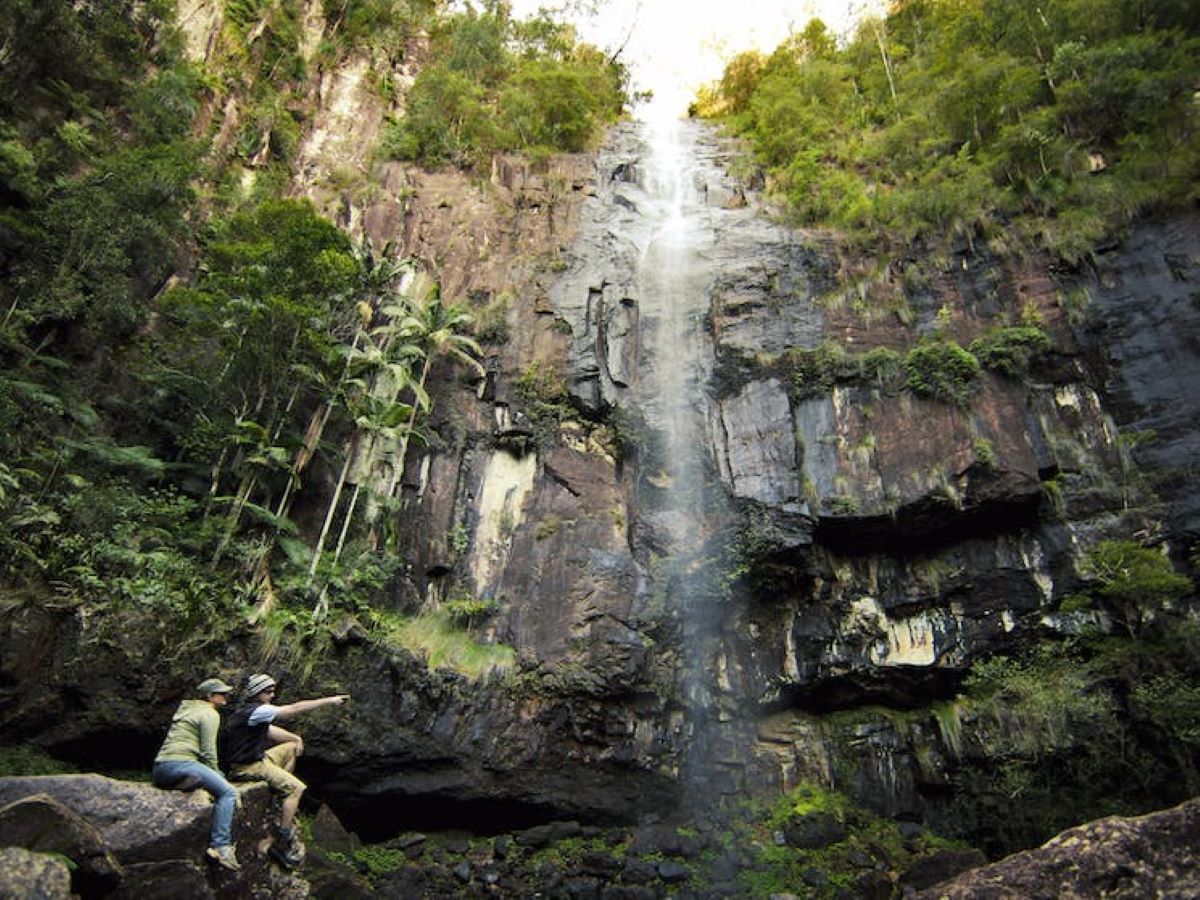 Protesters falls