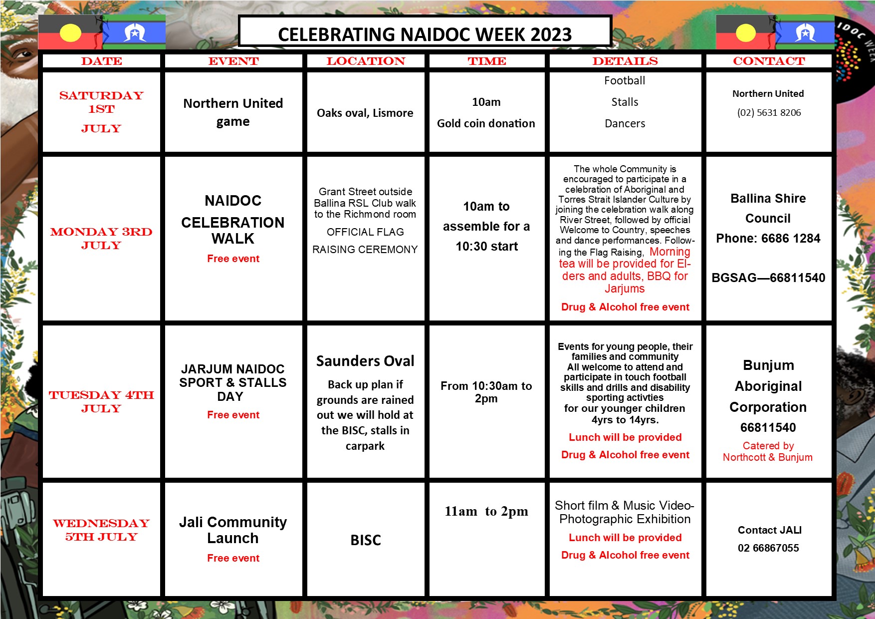 2023 NAIDOC program page 1