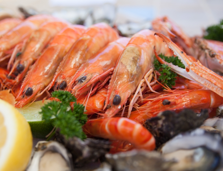 Platter of prawns