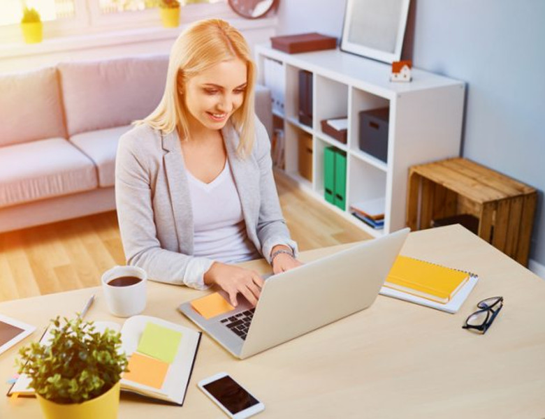 Lady Working From Home