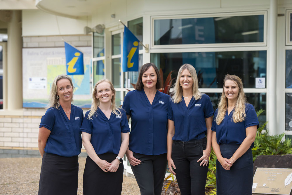 Ballina Tourism Team - Teegan, Prue, Nadine, Alanah & Emma