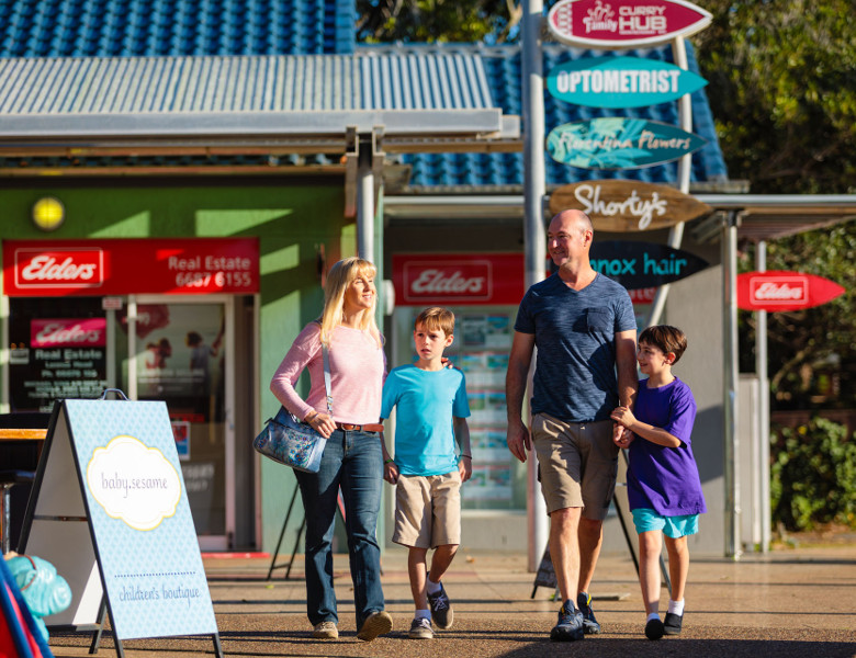 Family in Lennox Head CBD