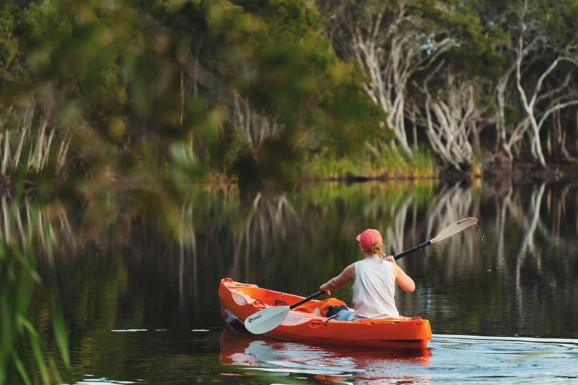 paddling Lake Ainsworth