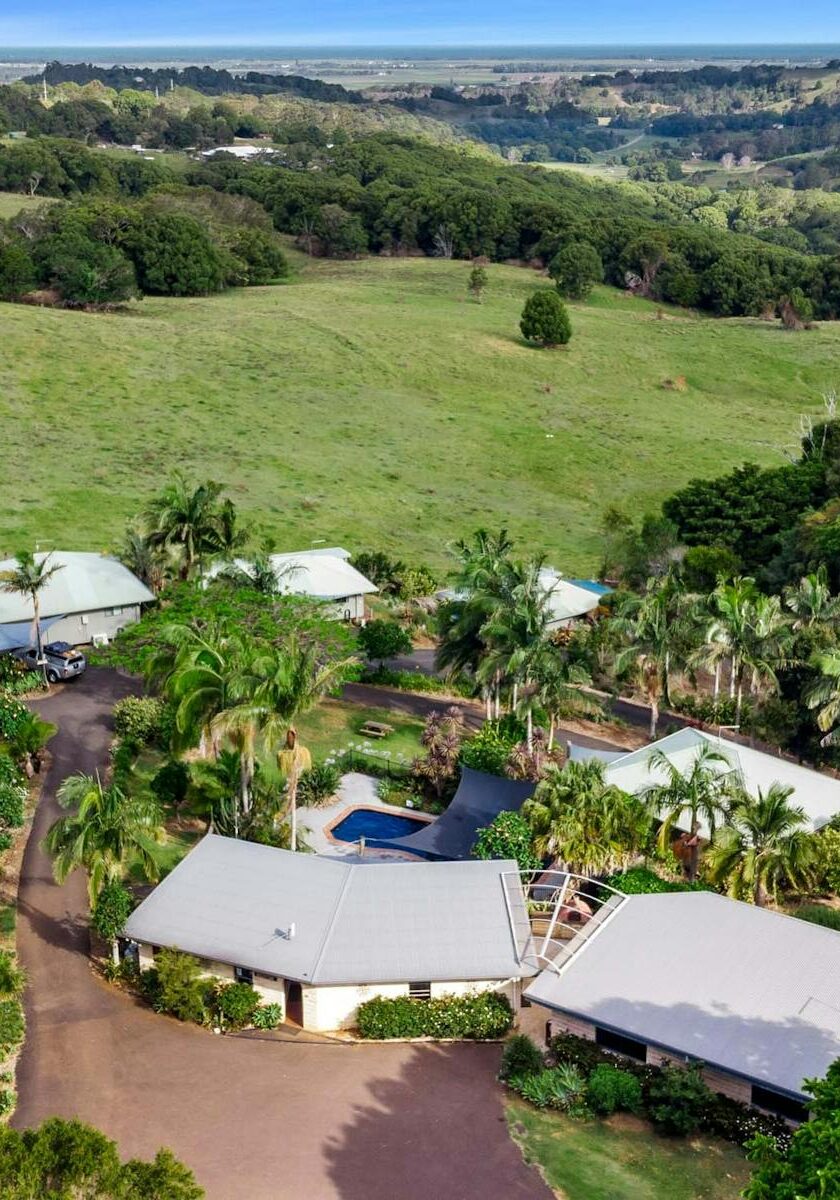 Aerial view of Alstonville Country Cottages