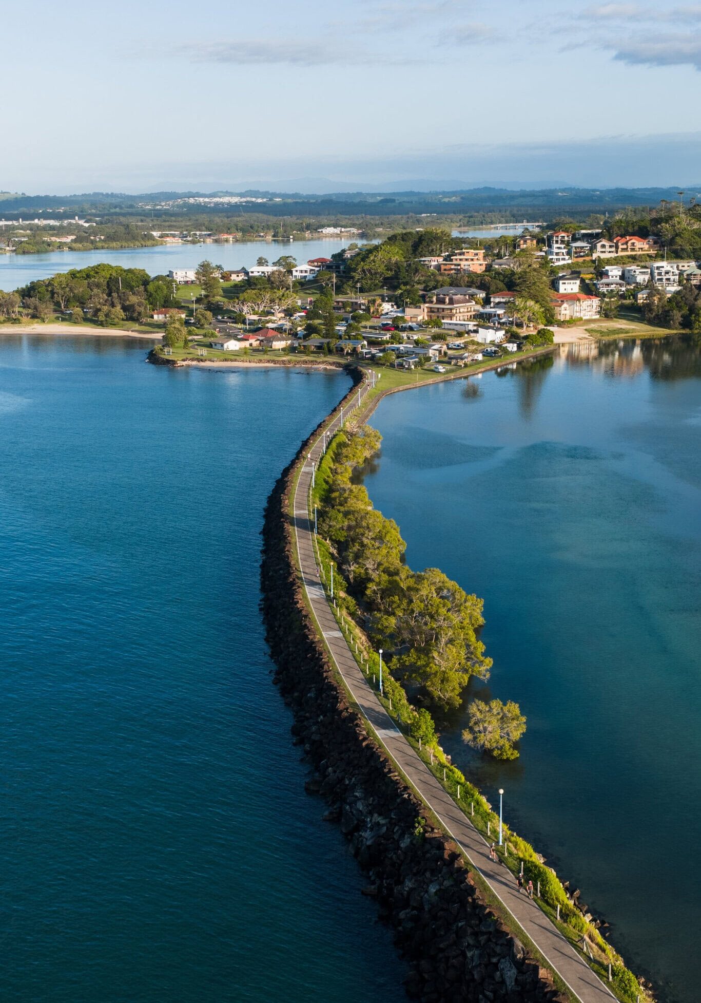 Aerial view of North Wall Ballina